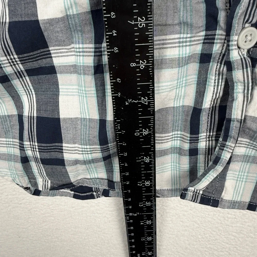 Columbia Button Down Shirt Mens XL Blue Plaid Short Sleeve Regular Fit AM9132